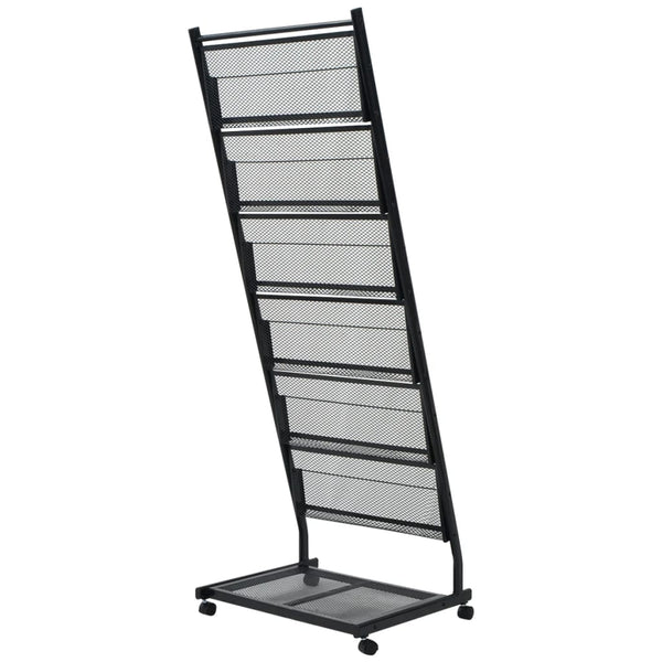 Vida Xl Magazine Rack 47.5X43x133 Cm Black A4 Placeholder