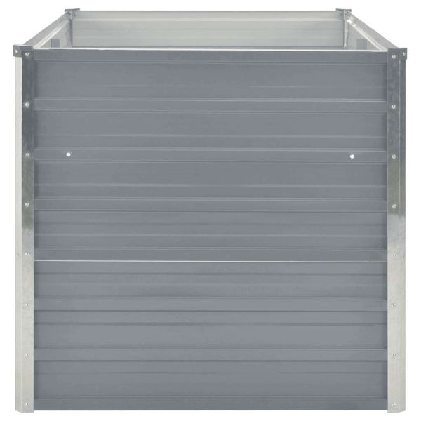 Vidaxl Raised Garden Bed 160X80x77 Cm Galvanised Steel Grey Raised Garden Beds