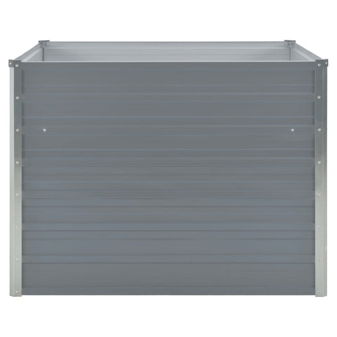 Vidaxl Raised Garden Bed 100X100x77 Cm Galvanised Steel Grey Raised Garden Beds