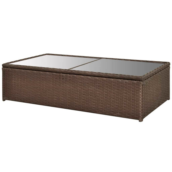 Vidaxl 4 Piece Garden Lounge Set With Cushions Poly Rattan Brown Loungers