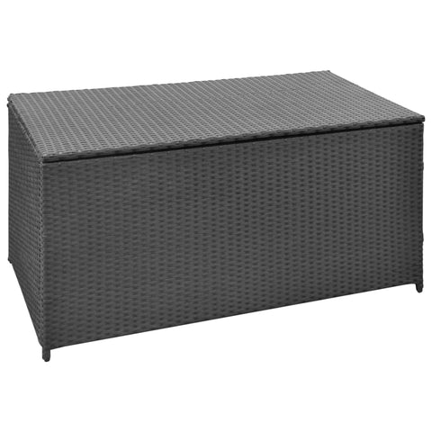 Garden Storage Box Black 120X50x60 Cm Poly Rattan Storage Deck Boxes