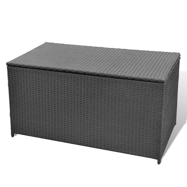 Storage Deck Boxes Garden Storage Box Black 120X50x60 Cm Poly Rattan