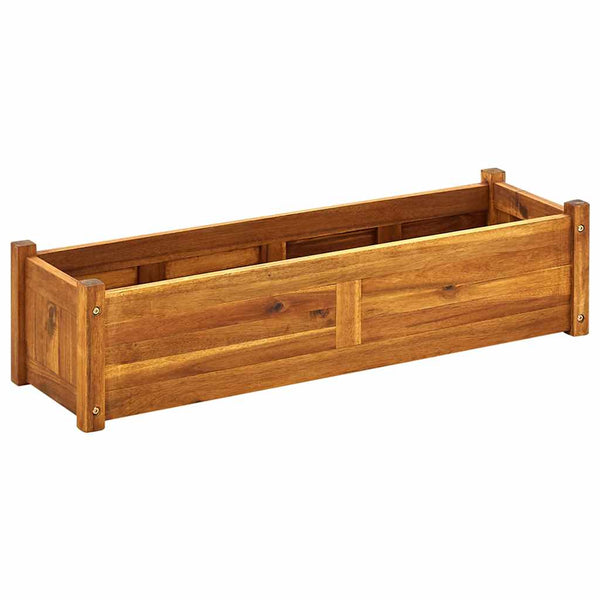 Vidaxl Garden Raised Bedacacia Wood 100X30x25 Cm Raised Garden Beds