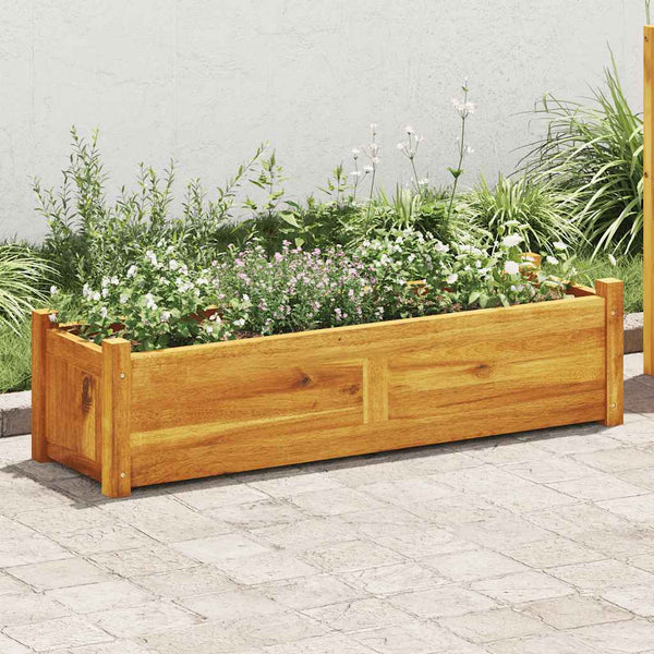 Vidaxl Garden Raised Bedacacia Wood 100X30x25 Cm Raised Garden Beds