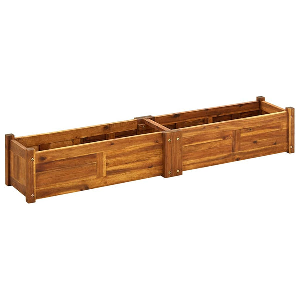 Vidaxl Garden Raised Bed Acacia Wood 150X30x25 Cm Raised Garden Beds