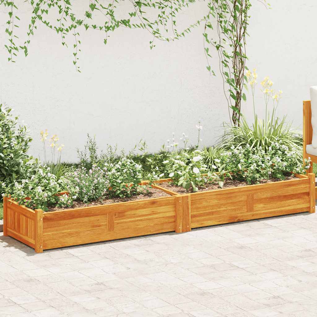 Vidaxl Garden Raised Bed Acacia Wood 200X50x25 Cm Raised Garden Beds
