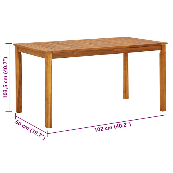 Vidaxl Garden Table 140X80x74 Cm Solid Acacia Wood Patio & Garden Tables