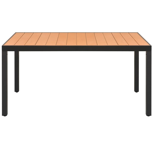 Garden Table Brown 150X90x74 Cm Aluminium And Wpc Patio & Garden Tables