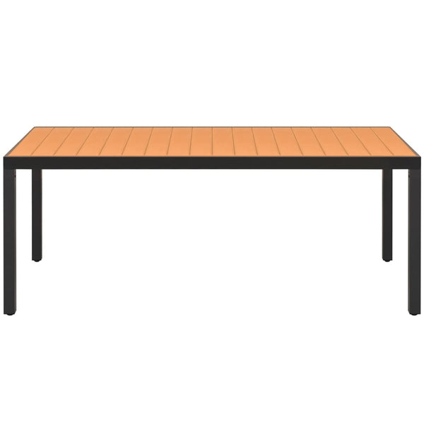 Garden Table Brown 150X90x74 Cm Aluminium And Wpc Patio & Garden Tables