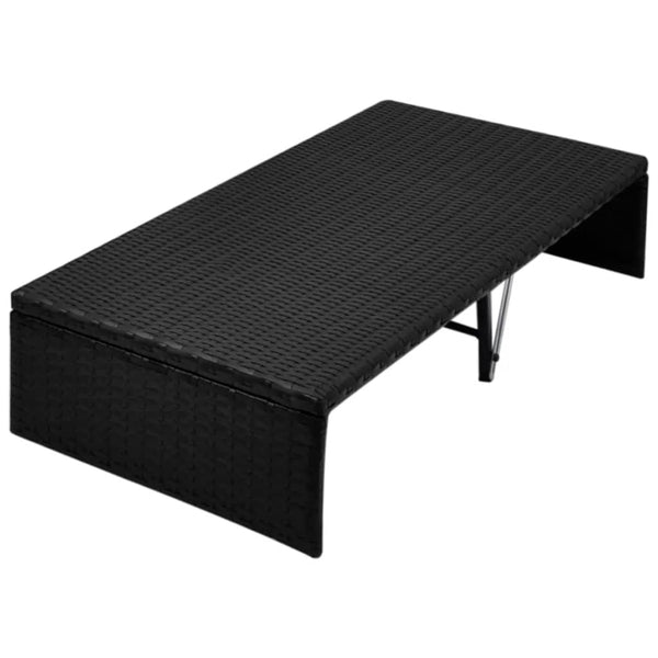 Garden Bed With Canopy 190X130 Cm Poly Rattan