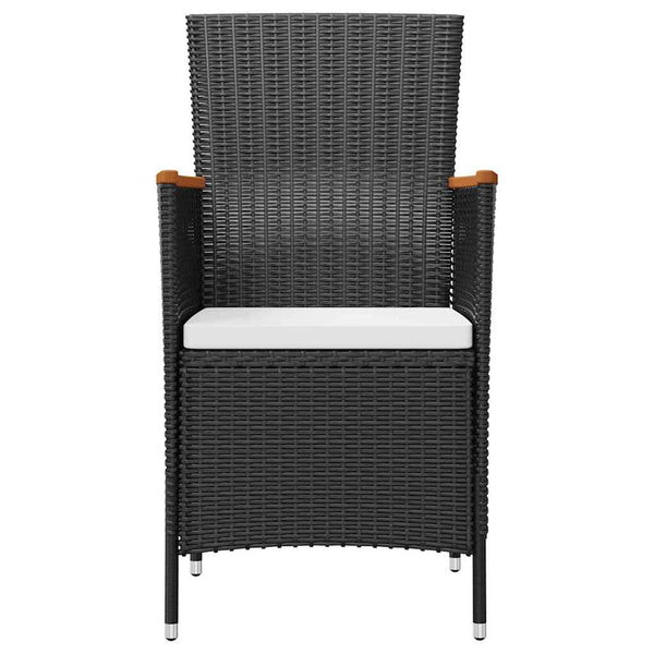Vidaxl 7 Piece Outdoor Dining Set With Cushions Poly Rattan Outdoor Dining Sets