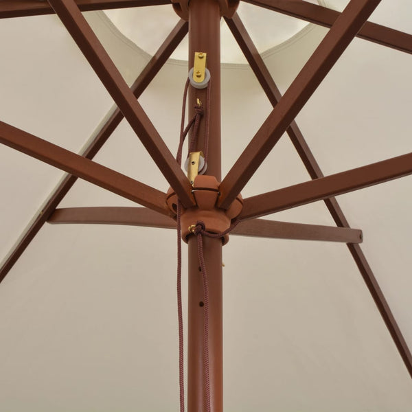 Parasol 270X270 Cm Pole Cream White Patio Umbrellas