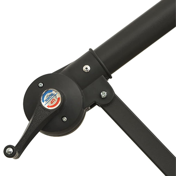 Hanging Parasol With Led Lighting 300 Cm Green Metal Pole Patio Umbrellas