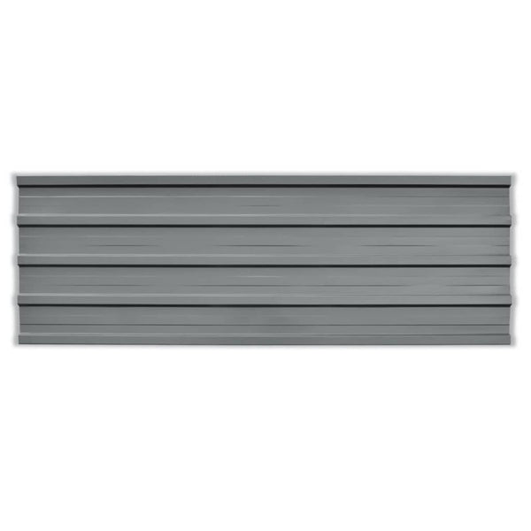 Vidaxl Roof Panels 12 Pcs Galvanised Steel Grey Roof Sheets & Panels