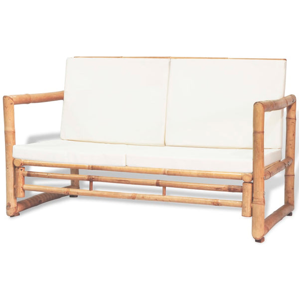 Vidaxl 4 Piece Garden Lounge Set With Cushions Bamboo Other Patio & Garden Furniture
