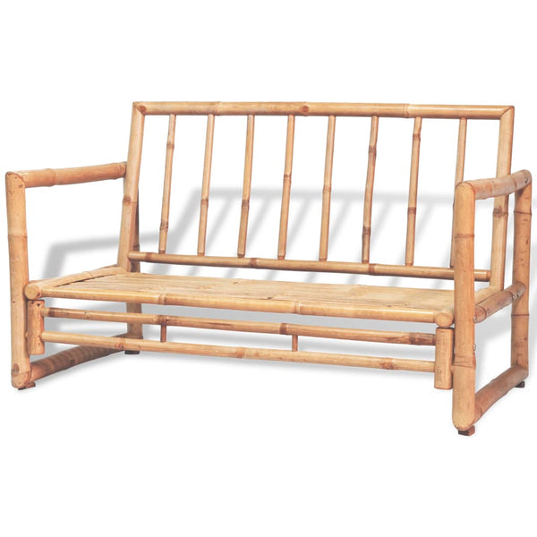 Vidaxl 4 Piece Garden Lounge Set With Cushions Bamboo Other Patio & Garden Furniture