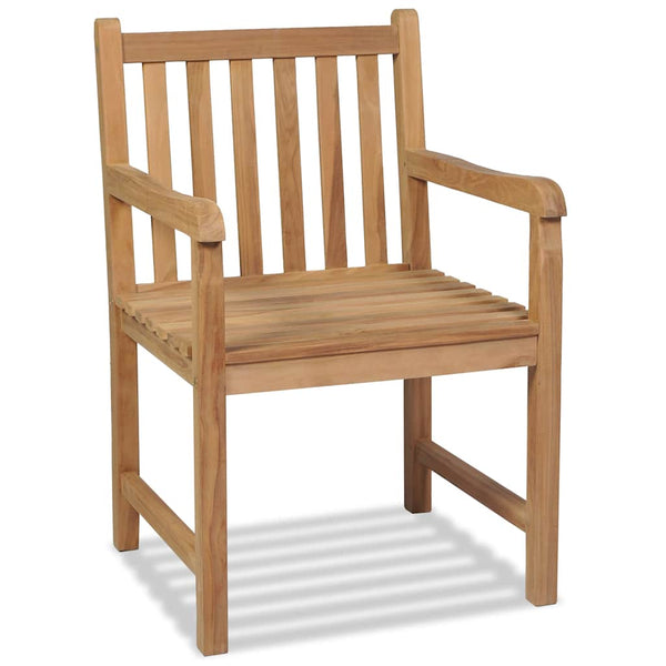 Vidaxl Outdoor Chairs 2 Pcs Solid Teak Wood Patio Chairs