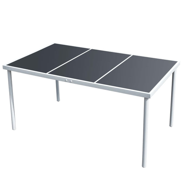 Vidaxl Garden Table 150X90x74 Cm Black Steel Patio & Garden Tables