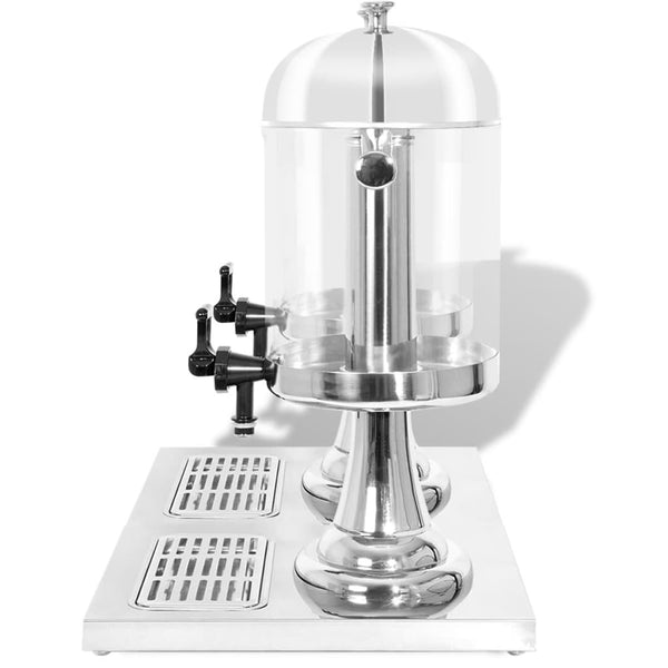 Double Juice Dispenser Stainless Steel 2 X 8 L Dispensers
