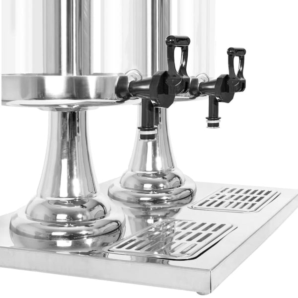 Double Juice Dispenser Stainless Steel 2 X 8 L Dispensers