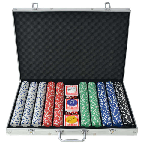 Vidaxl Poker Set With 1000 Chips Aluminium Poker Chips
