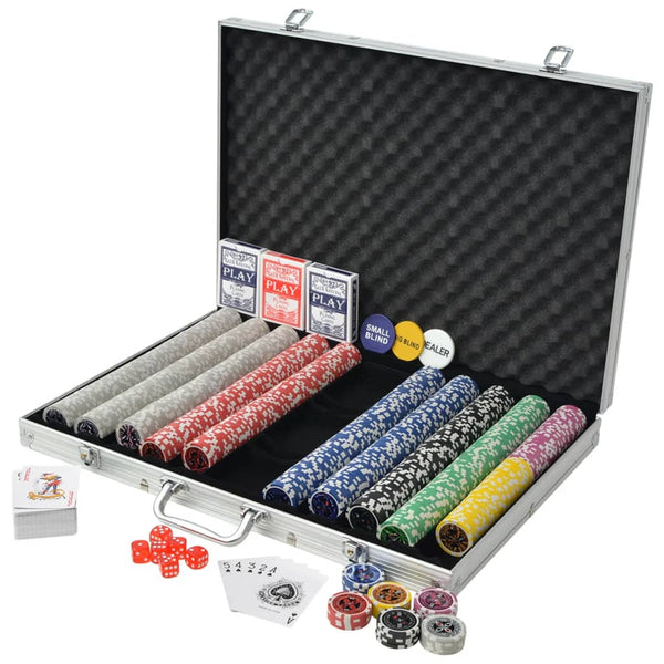 Poker Chips Poker Set With 1000 Laser Chips Aluminium