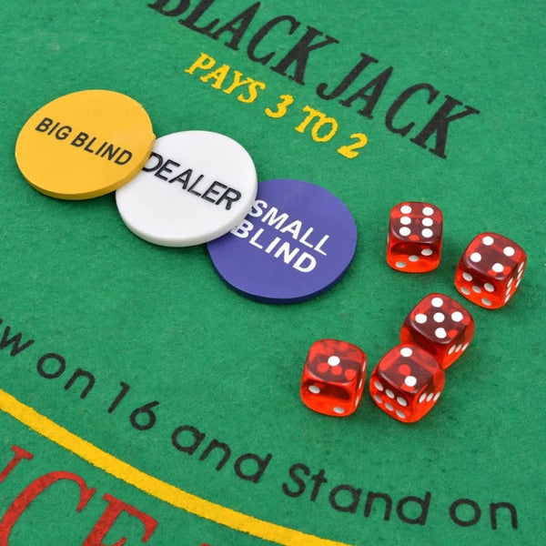 Vidaxl Combine Poker/Blackjack Set With 600 Laser Chips Aluminium Poker Chips