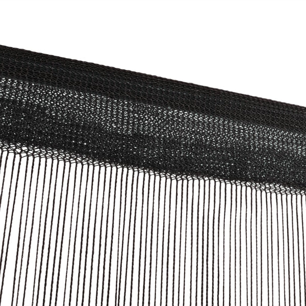 String Curtains 2 Pcs 140X250 Cm Black Curtains & Drapes