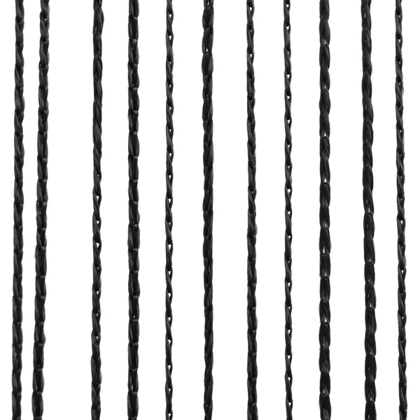 String Curtains 2 Pcs 140X250 Cm Black Curtains & Drapes
