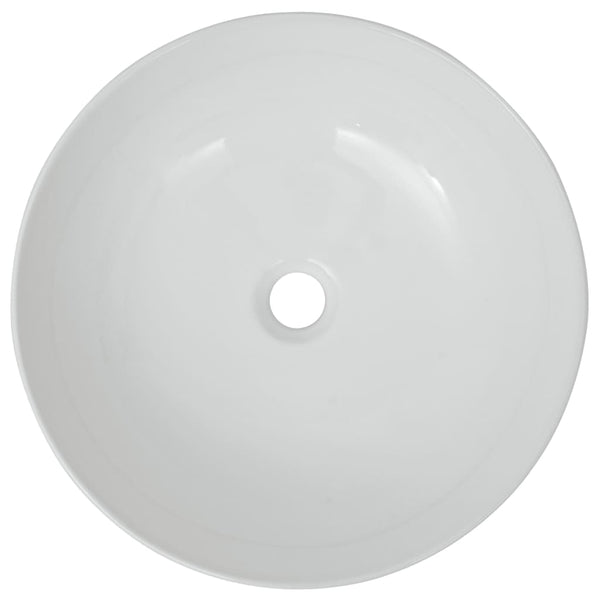 Basin Round Ceramic White 41.5X13.5 Cm