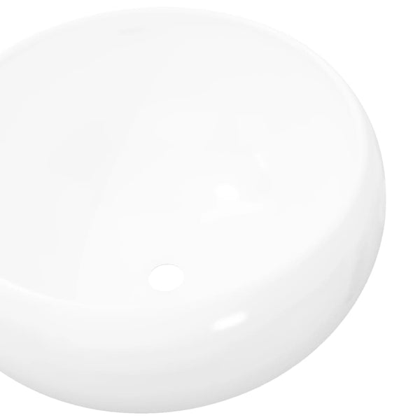 Basin Round Ceramic White 40X15 Cm