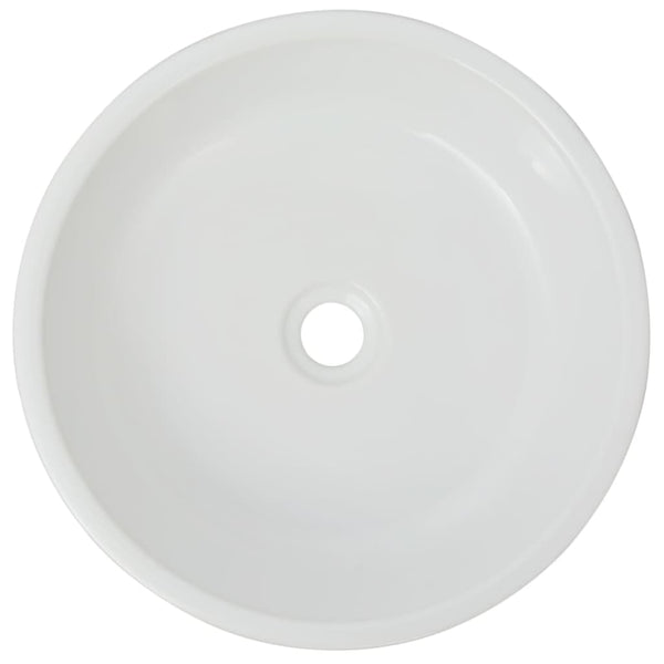 Basin Round Ceramic White 42X12 Cm