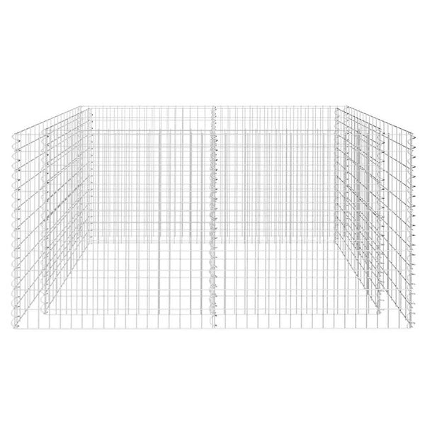 Vidaxl Gabion Raised Bed Steel 180X90x100 Cm Silver Raised Garden Beds