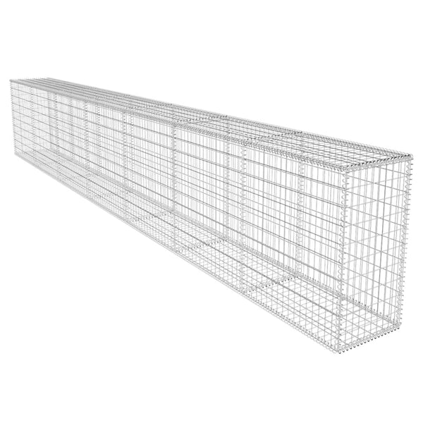 Vidaxl Gabion Wall With Cover Galvanised Steel 600X50x100 Cm Gabion Baskets