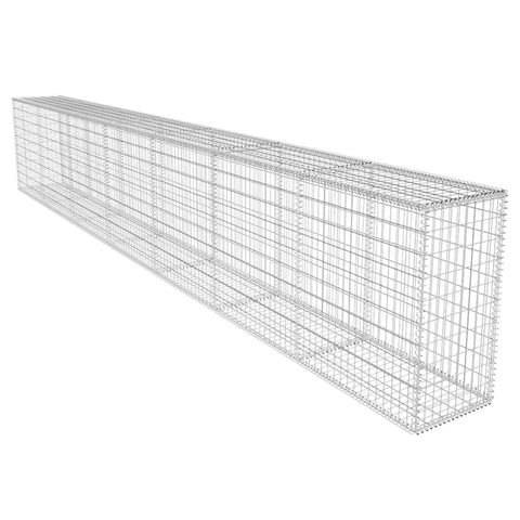 Gabion Wall With Cover Galvanised Steel 600X50x100 Cm