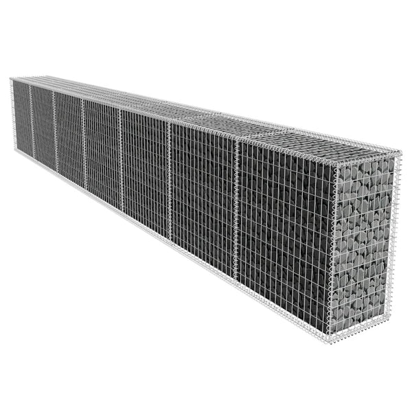 Vidaxl Gabion Wall With Cover Galvanised Steel 600X50x100 Cm Gabion Baskets