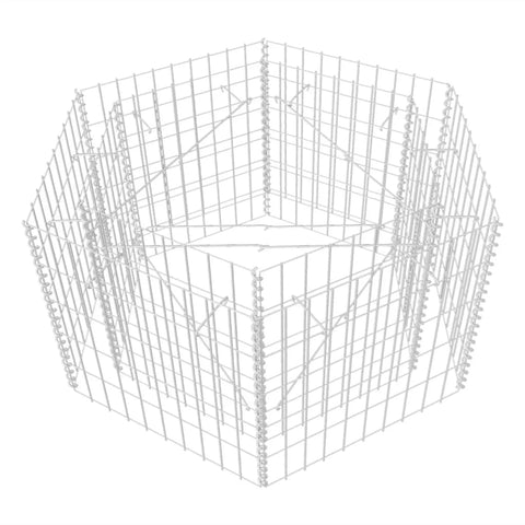 Hexagonal Gabion Raised Bed 100X90x50 Cm