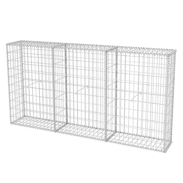 Vidaxl Gabion Basket Galvanised Steel 200X30x100 Cm Fence Panels