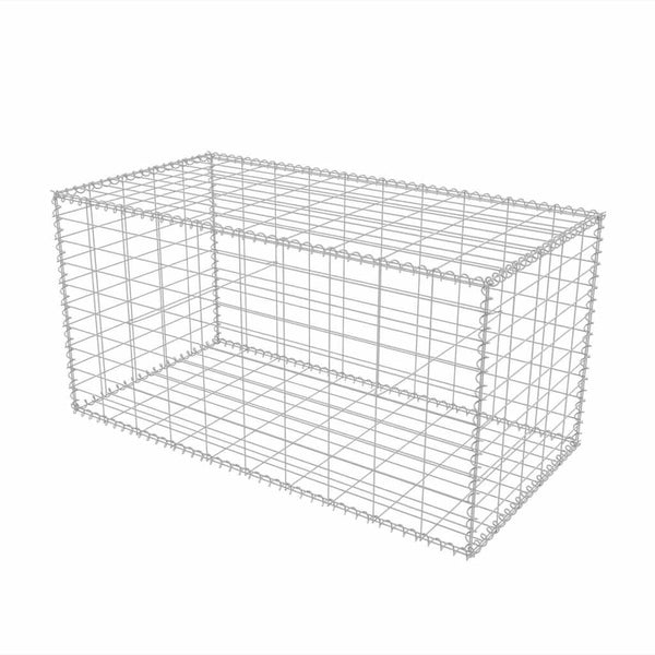 Vidaxl Gabion Basket Galvanised Steel 100X50x50 Cm Fence Panels