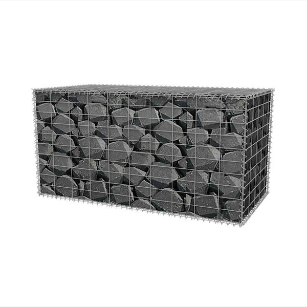 Vidaxl Gabion Basket Galvanised Steel 100X50x50 Cm Fence Panels