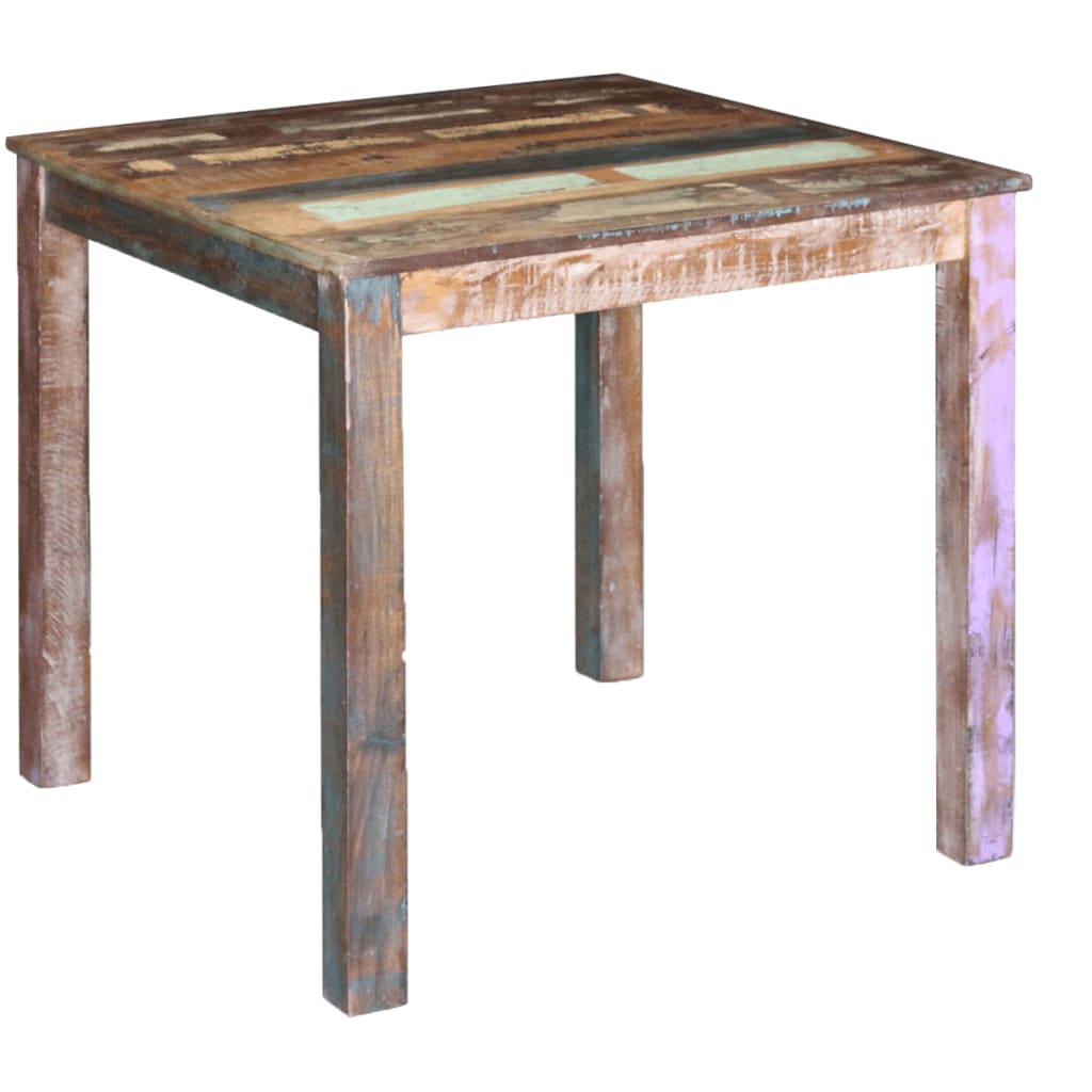 Solid Reclaimed Wood Dining Table Handmade Polished Vintage Style Furniture Dining Tables