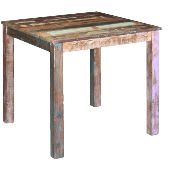 Solid Reclaimed Wood Dining Table Handmade Polished Vintage Style Furniture Dining Tables