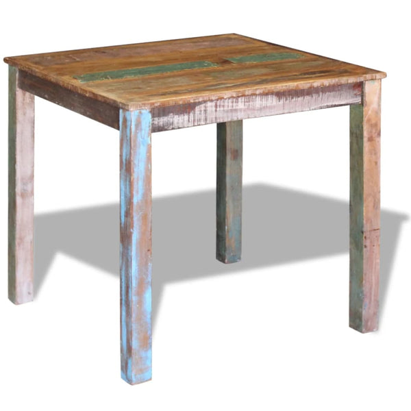 Solid Reclaimed Wood Dining Table Handmade Polished Vintage Style Furniture Dining Tables