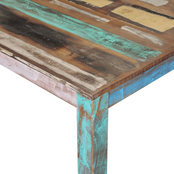 Solid Reclaimed Wood Dining Table Handmade Polished Vintage Style Furniture Dining Tables