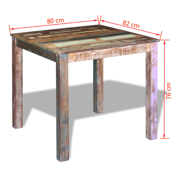 Solid Reclaimed Wood Dining Table Handmade Polished Vintage Style Furniture Dining Tables