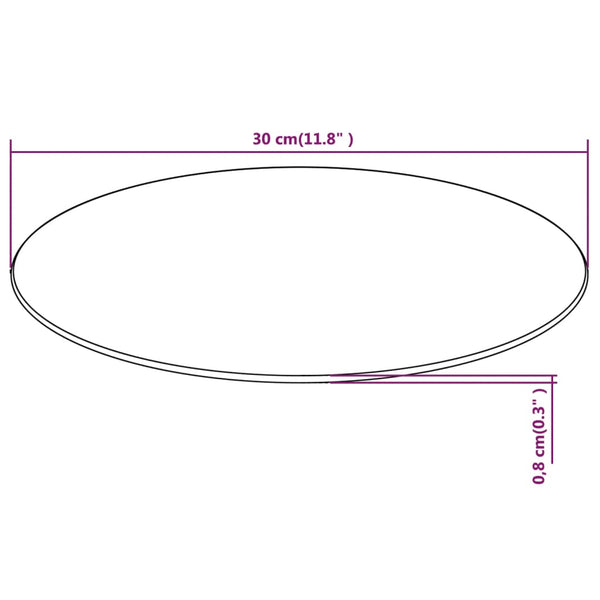 Table Top Tempered Glass Round 300 Mm Tables