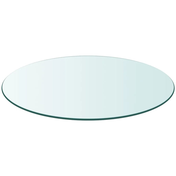 Tempered Glass Table Top Round 500 Millimetre Diameter Furniture Tables