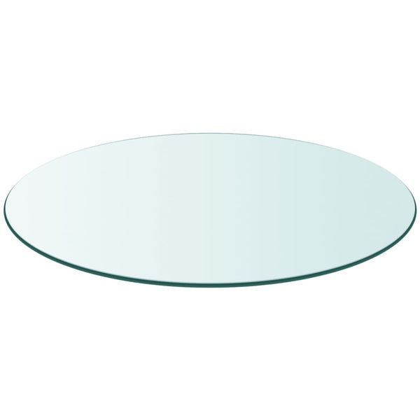 Tempered Glass Table Top Round Durable Transparent Furniture For Home And Garden Tables