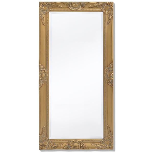 Wall Mirror Baroque Style 100X50 Cm Gold Mirrors