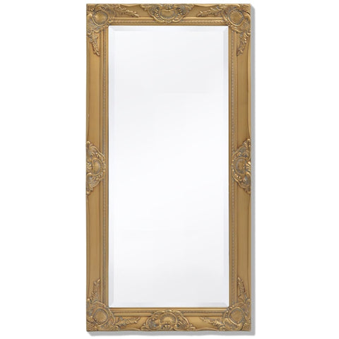 Wall Mirror Baroque Style 100X50 Cm Gold Mirrors
